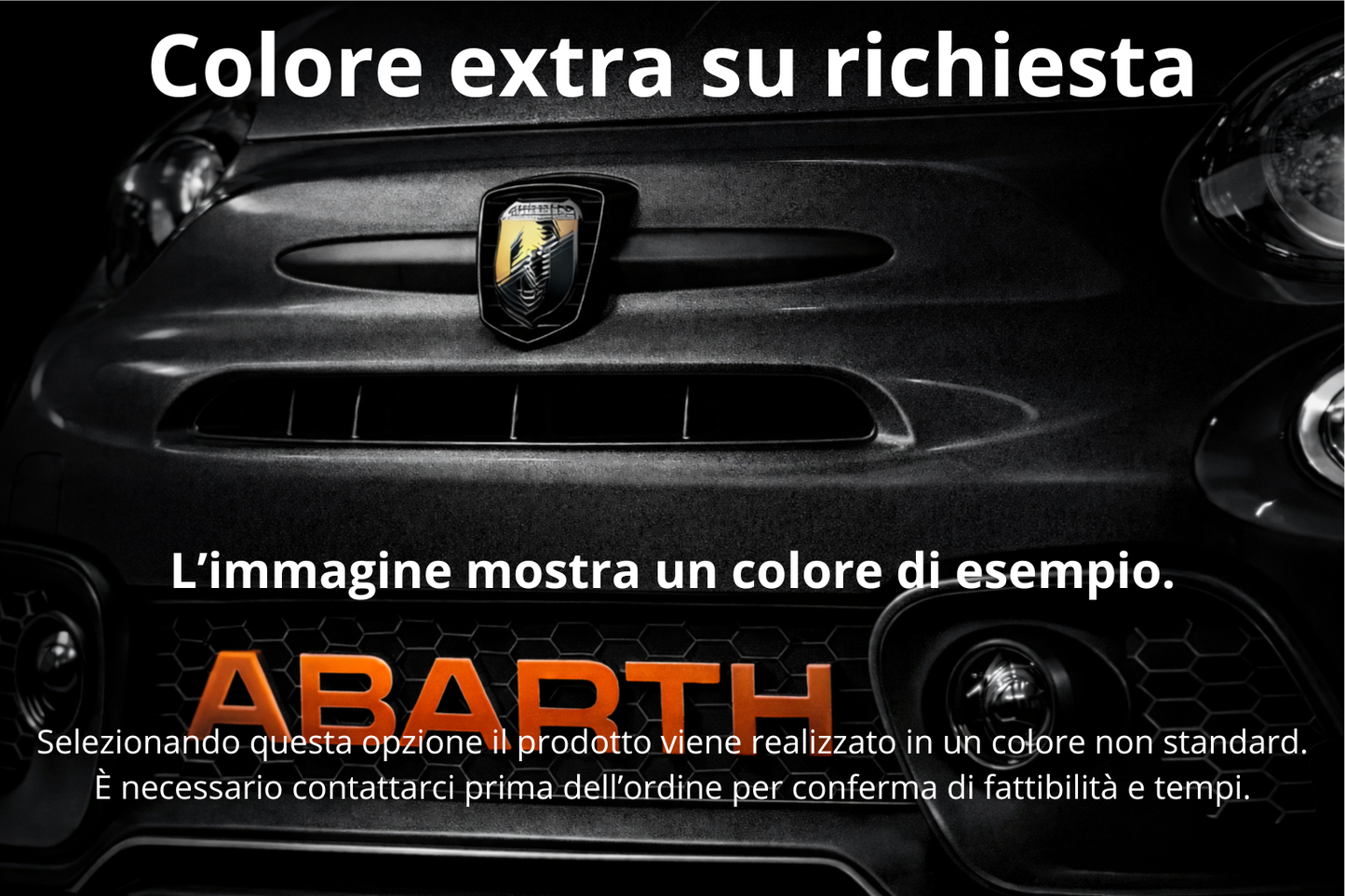Scritta ABARTH in rilievo per griglia anteriore – Abarth 595 / 695 PH4 restyling