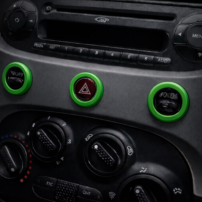 Austausch und Ersatz von Ringclips für mittlere Armaturenbrettknöpfe – Fiat 500 Abarth 595/695