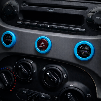 Austausch und Ersatz von Ringclips für mittlere Armaturenbrettknöpfe – Fiat 500 Abarth 595/695