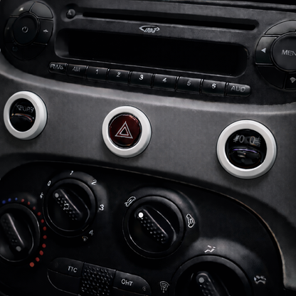 Austausch und Ersatz von Ringclips für mittlere Armaturenbrettknöpfe – Fiat 500 Abarth 595/695