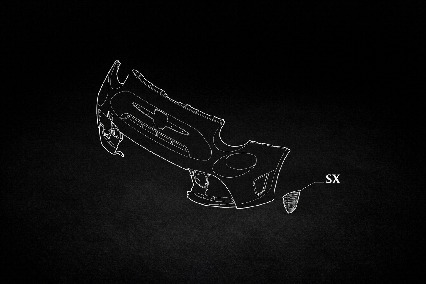 Griglia laterale paraurti anteriore sinistra/destra – Abarth 595/695 restyling
